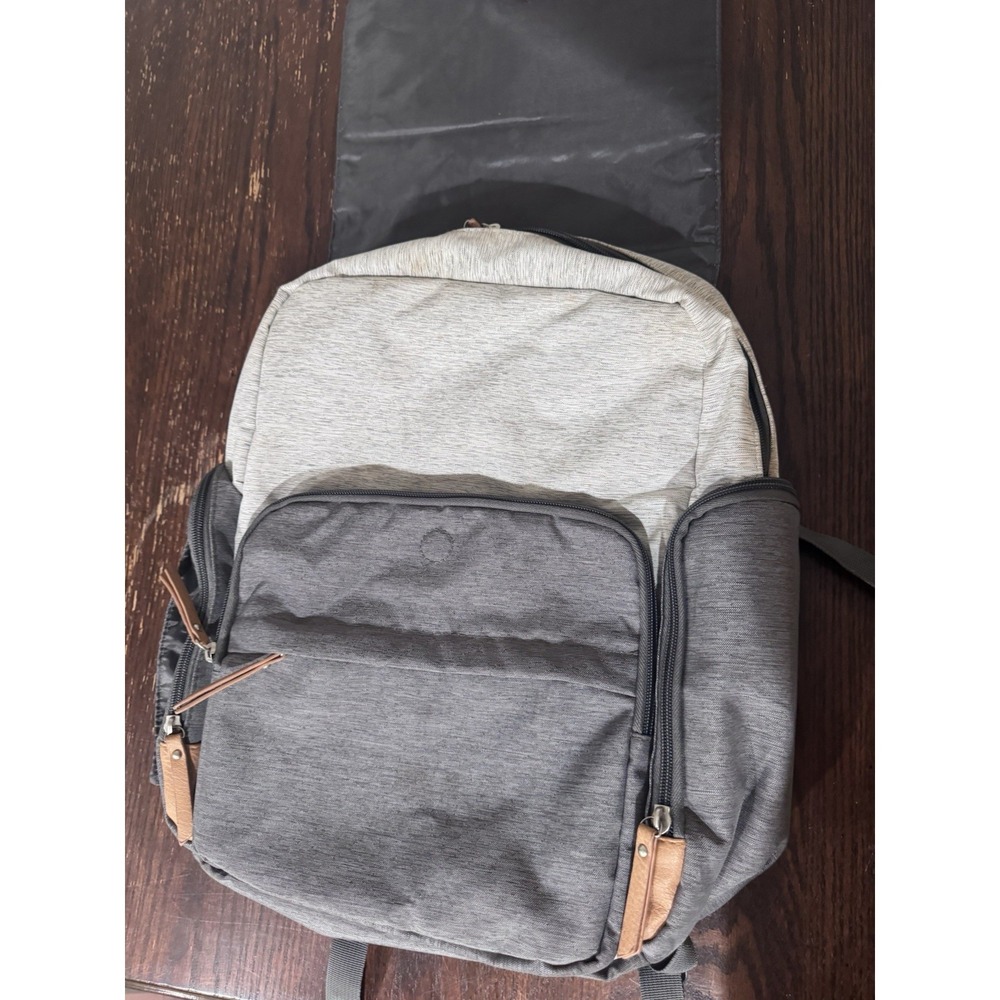 Eddie Bauer Cascade First Adventure Backpack Diaper Bag - Gray Preppy Neutral - Picture 8 of 11